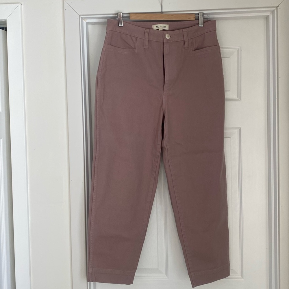 Cropped straight leg pant